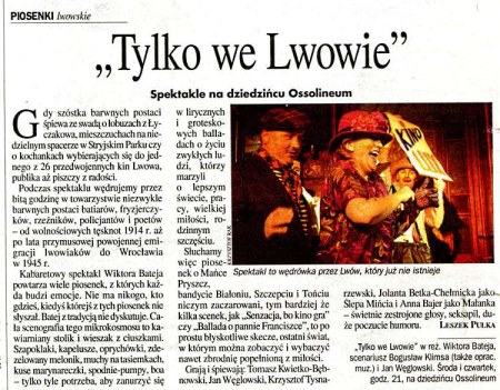 Wrocławski teatr piosenki - recenzje